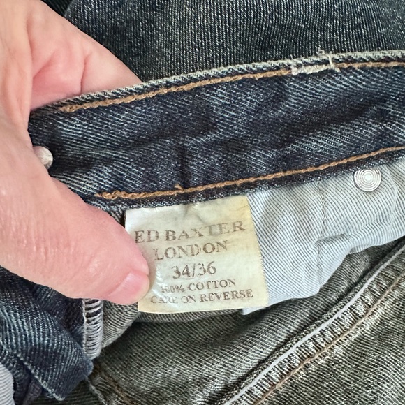 Ed Baxter London Relaxed Fit Men’s Jeans - Blue - Picture 4 of 4